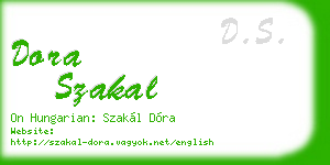 dora szakal business card
