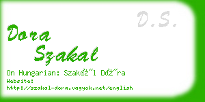 dora szakal business card